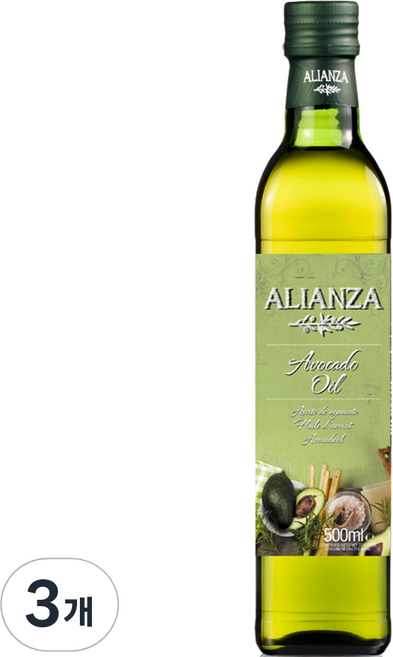 알리안자 아보카도 오일, 3개, 500ml