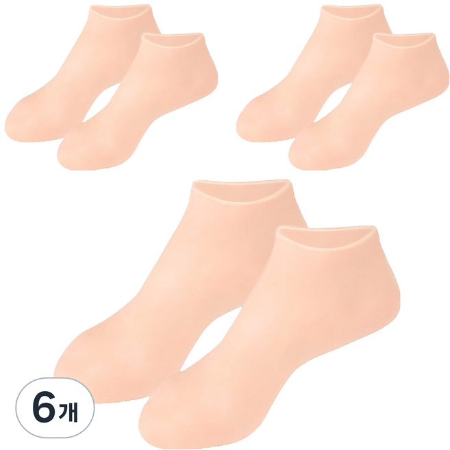 스테디얼 발 전체 커버 뒷꿈치 각질 보습 케어 스킨, 80g, 6개, 2개입