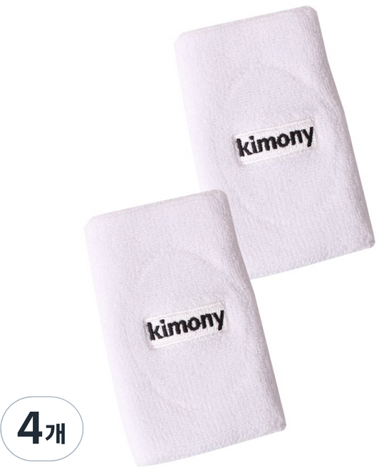 키모니 스포츠 손목 밴드 KSA508, 4개, 화이트
