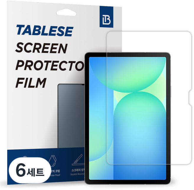 TABLESE 螢幕保護高畫質保護膜, 透明, 6套