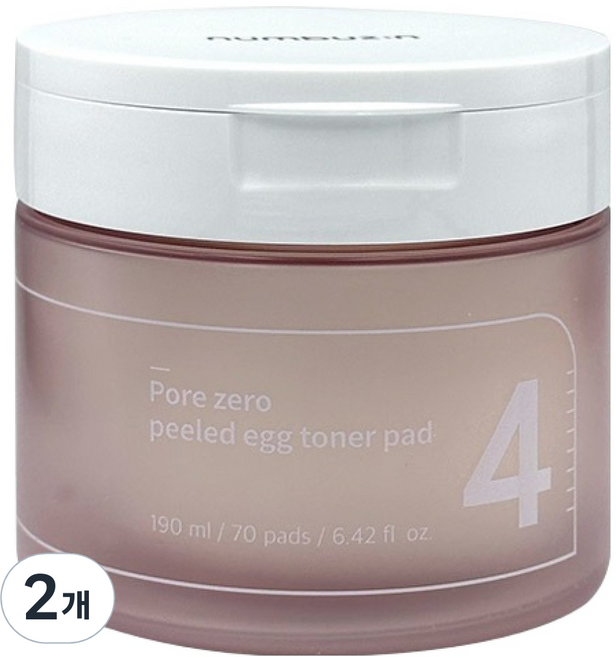 넘버즈인 4번 모공제로 깐달걀 토너패드 190ml, 70매입, 2개