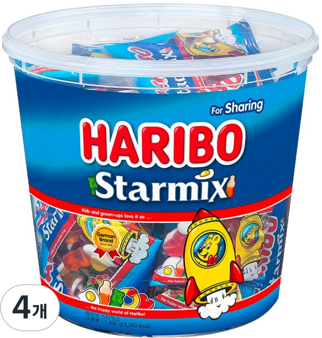 하리보 스타믹스 젤리, 1kg, 4개