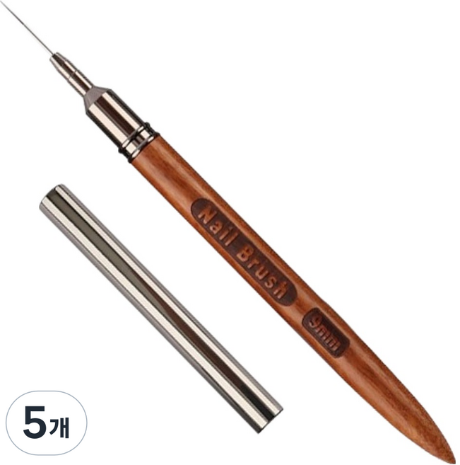 퍼니네일 라인 브러쉬 KN-B3096, 5개, 혼합색상