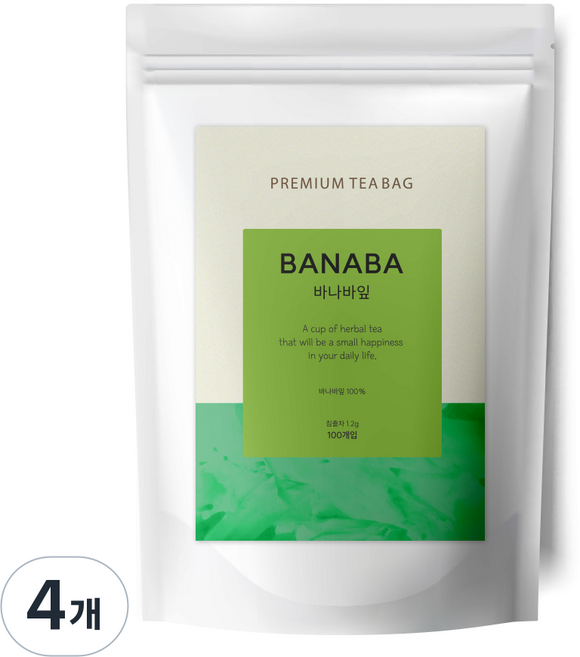유리아 바나바잎차 삼각티백, 1.2g, 100개입, 4개