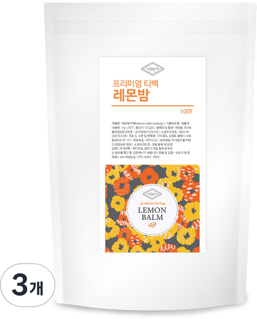 라돌체비타 레몬밤 삼각티백, 100개입, 3개, 1.2g