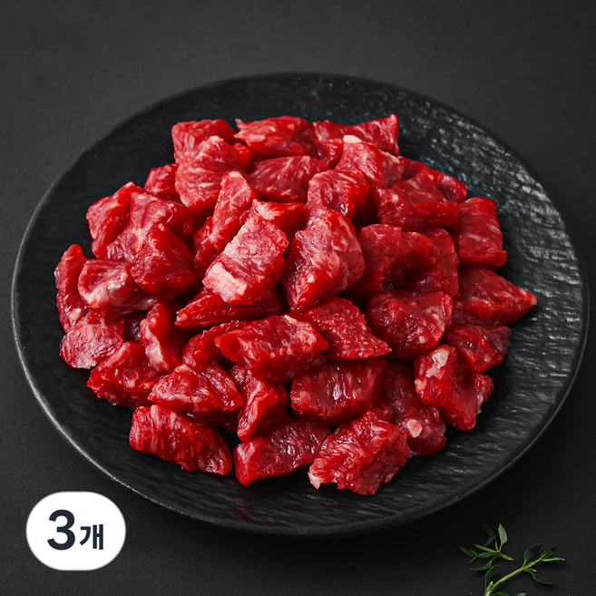 횡성축협한우 세절 양지 1++등급 국거리용 (냉장), 200g, 3개