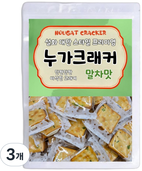설화 대만 스타일 프리미엄 누가크래커 말차맛, 300g, 3개