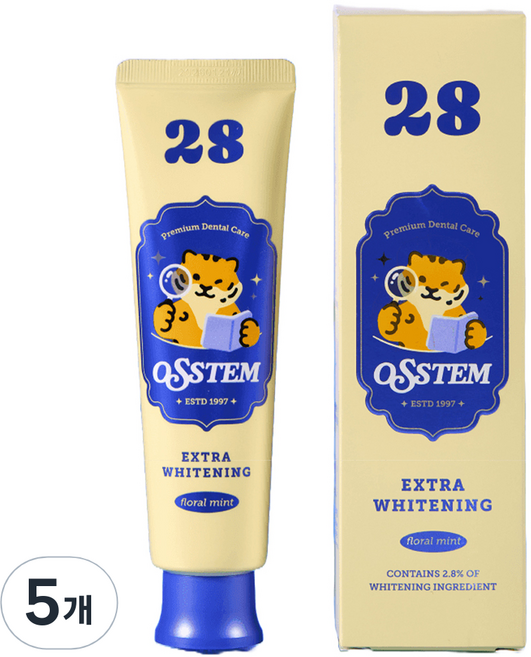 오스템파마 28 치아미백제 플로랄민트향, 80g, 5개