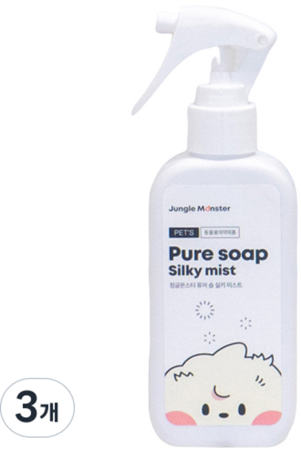 정글몬스터 반려동물 퓨어솝 실키 미스트, 150ml, 1개입, 3개