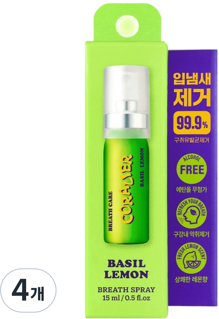 코랄리에 구강 스프레이, 4개, 15ml