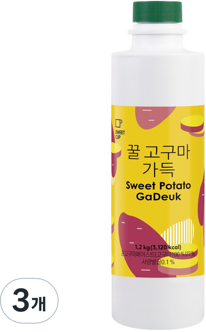 스위트컵 꿀고구마 가득 농축액, 3개, 1.2kg