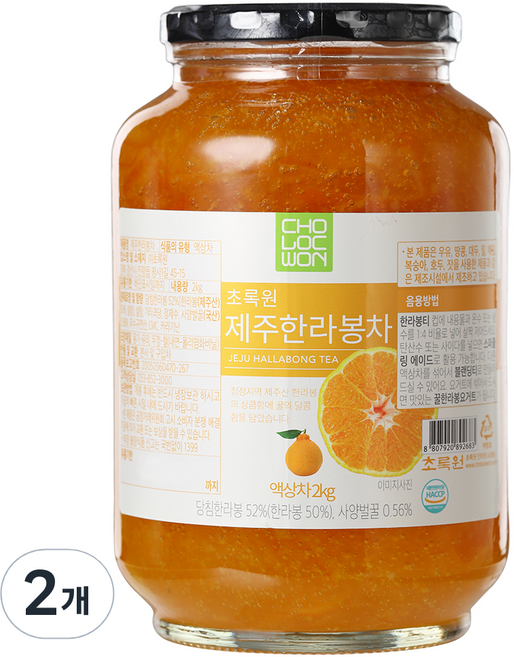 초록원 제주 한라봉차, 2kg, 1개입, 2개