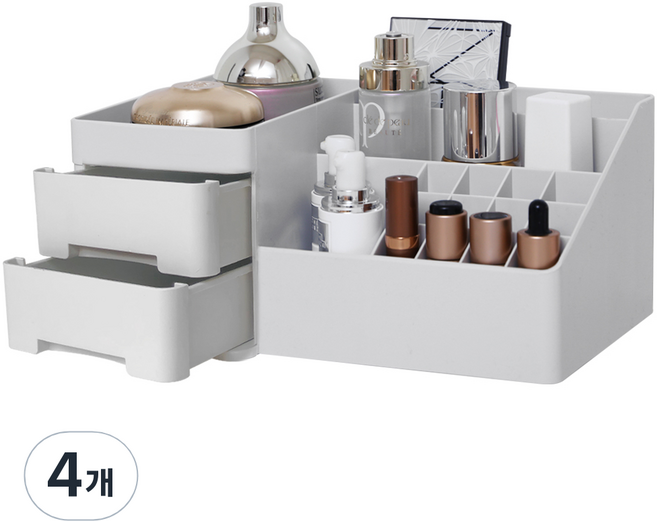 헬로리빙 멀티기능 서랍형 화장품 정리함, 4개