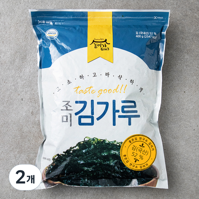 김이가 조미김가루, 400g, 2개