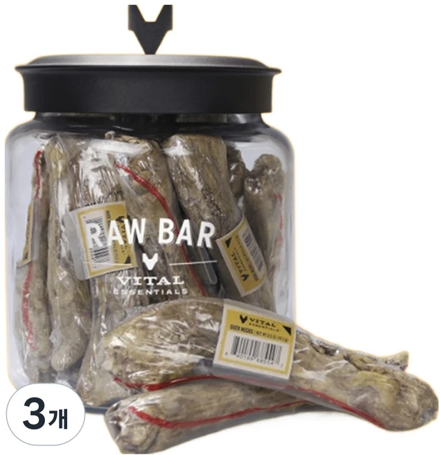 바이탈에센셜 강아지 영양 동결건조 로우바, 14.2g, 3개, 오리목 - 쿠팡