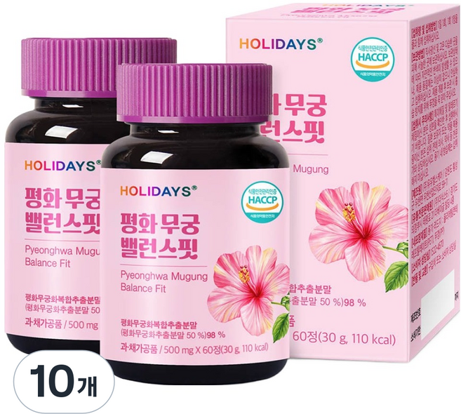 홀리데이즈 평화 무궁 밸런스핏 30g, 10개, 60정