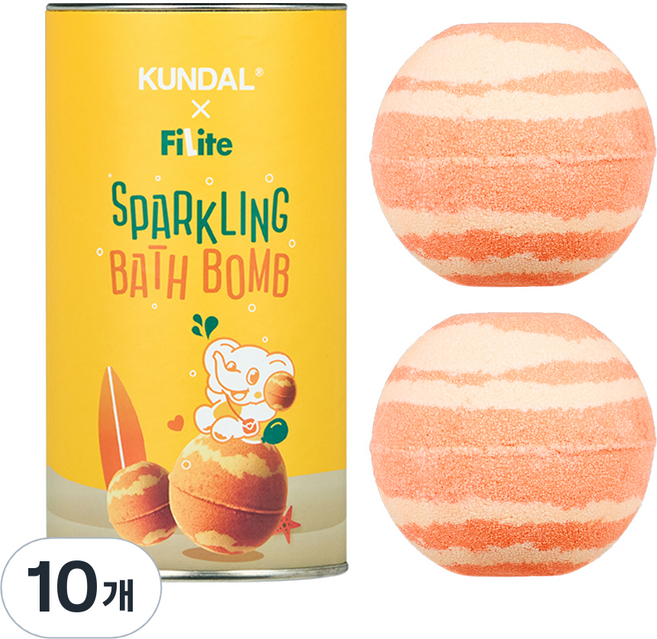 쿤달 필라이트 버블 앤 스파클링 배쓰밤 입욕제 레몬버베나향, 10개