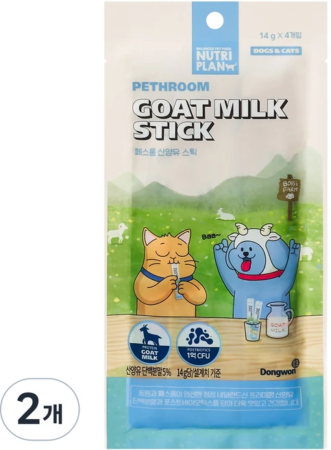 페스룸 산양유 스틱 4p, 56g, 2개 - 쿠팡
