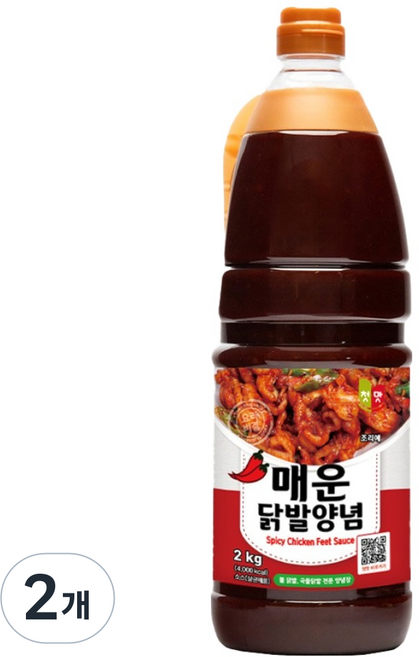 첫맛 매운 닭발 양념, 2kg, 2개