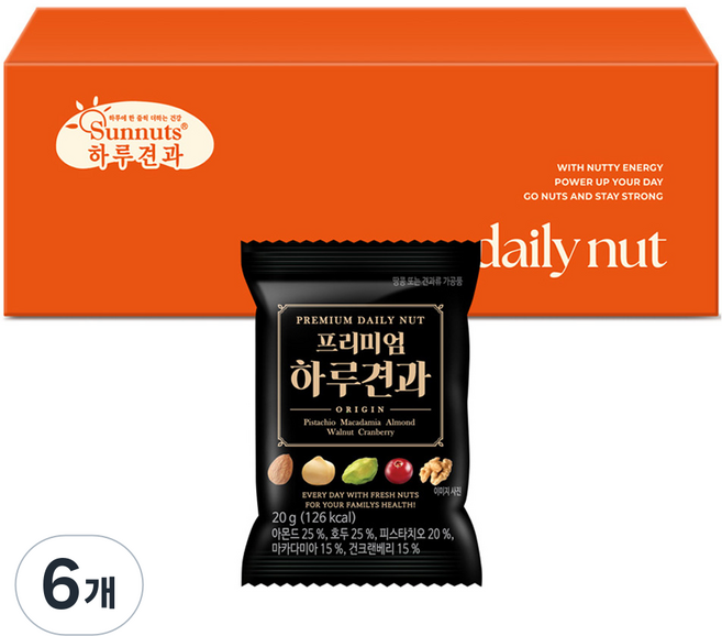 하루견과 프리미엄 하루견과 240g 12p, 6개