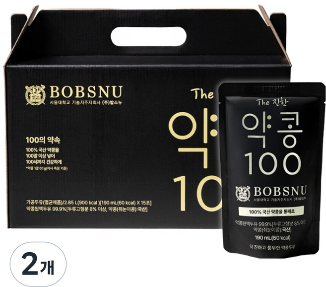 서울대밥스누 더진한 약콩100 두유, 30개, 190ml