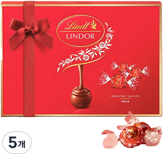 린도르 린트 린도볼 밀크 초콜릿 12p, 150g, 5개