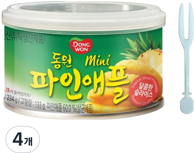 동원 미니파인애플, 234g, 4개