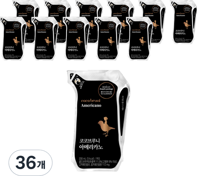 코코브루니 콜드브루 아메리카노, 200ml, 36개