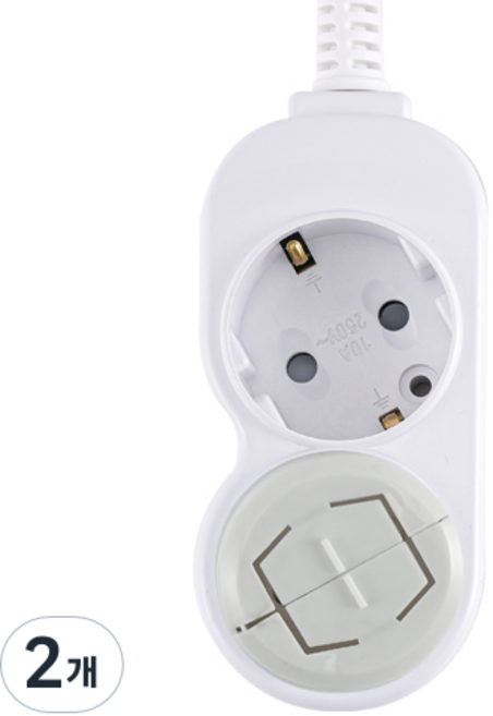 에코파워탭 국내 제조 일반 접지 멀티탭 2구 EPM-102, 1.5m, 2개
