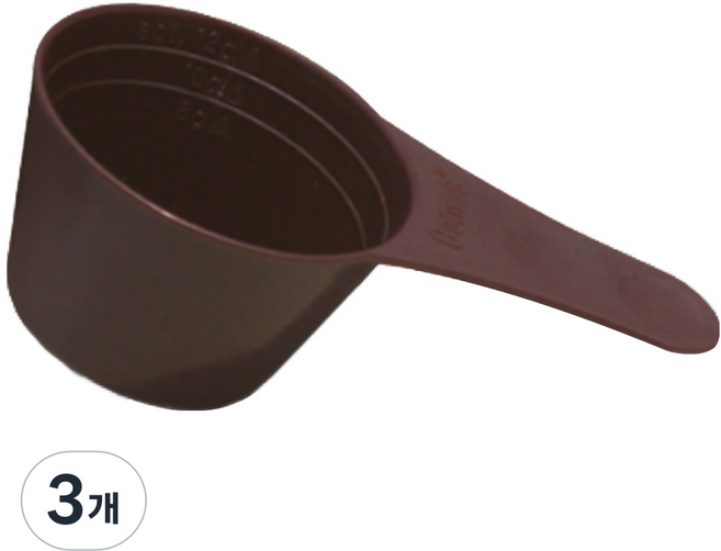 코맥 커피 계량스푼 J1, 브라운, 3개