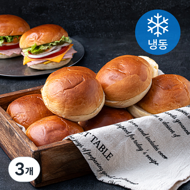 바른웰 브리오슈 버거번 50 (냉동), 50g, 10개입, 3개