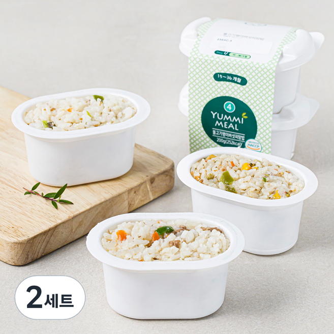 얌이밀 완료기 만15개월~ 소고기모듬버섯잡채밥 200g + 불고기팽이버섯피망밥 200g + 소고기브로콜리버섯계란밥 200g A세트, 600g, 2세트