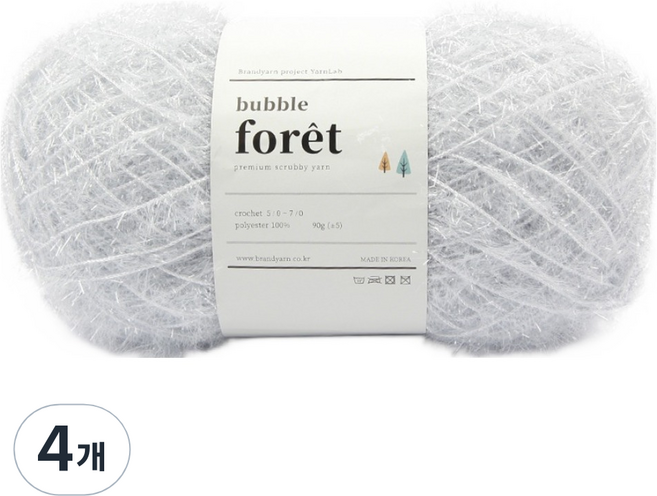 brand yarn 菜瓜布編織線, 4個, 60 銀灰色