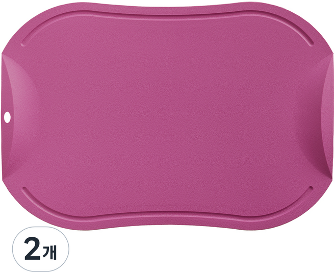 도블레 국산 특허받은 칼집나지 않는 항균도마, 인디핑크, 2개