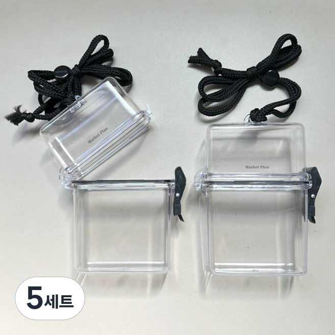 마켓플랜 휴대용 포토카드 케이스 2p, 투명, 5세트