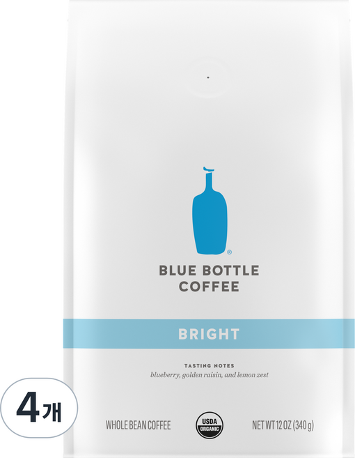 블루보틀커피 브라이트 홀빈, 홀빈(분쇄안함), 340g, 4개