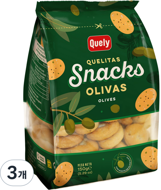 퀼리 올리브 스낵, 150g, 3개