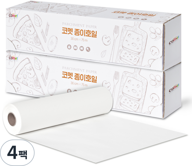 코멧 국내생산 종이호일, 75m, 1개입, 4개