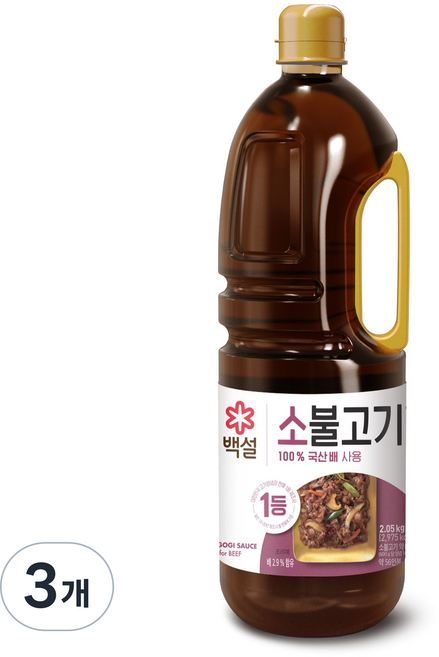 백설 소불고기양념, 2.05kg, 3개
