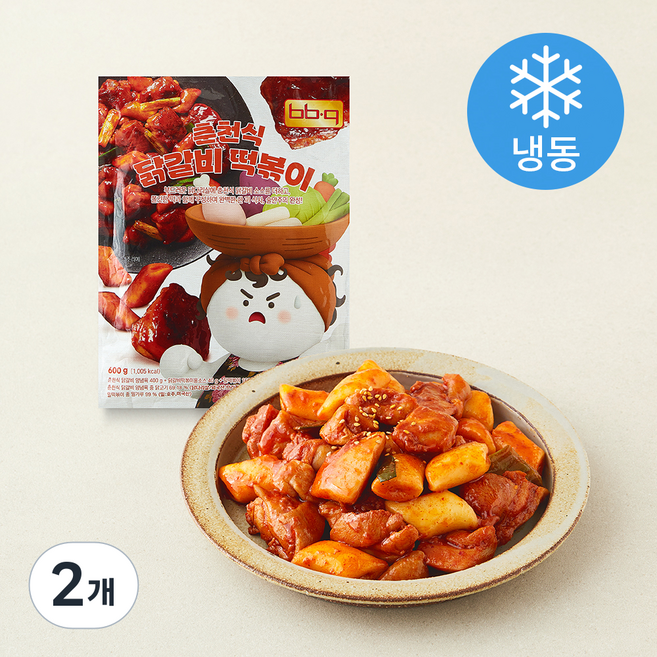 비비큐 춘천식 닭갈비 떡볶이 (냉동), 600g, 2개