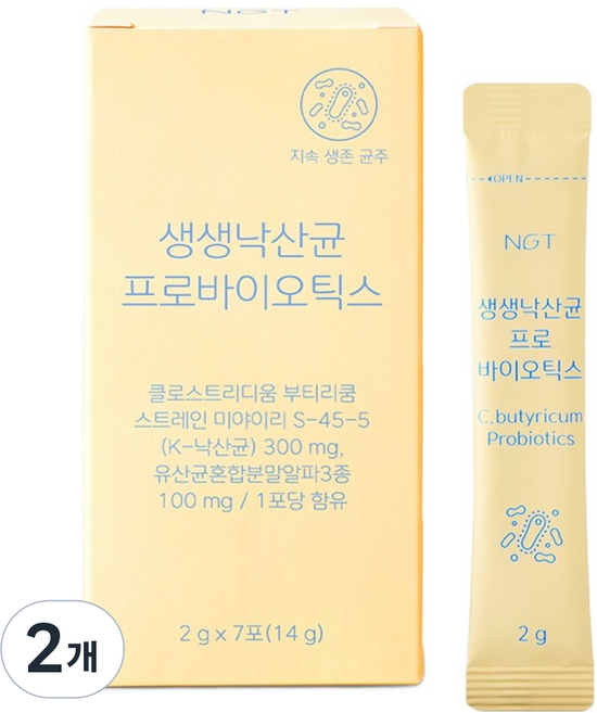 네츄럴굿띵스 생생낙산균 프로바이오틱스 7p, 14g, 2개
