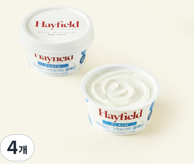 헤이필드 그릭요거트 플레인, 100g, 4개
