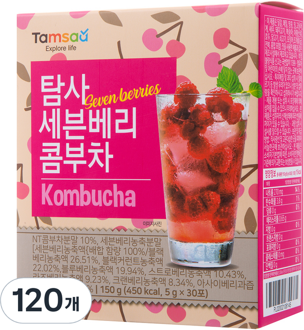 탐사 세븐베리 콤부차, 5g, 30개입, 4개