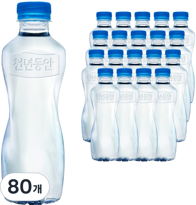 천년동안 무라벨, 350ml, 80개