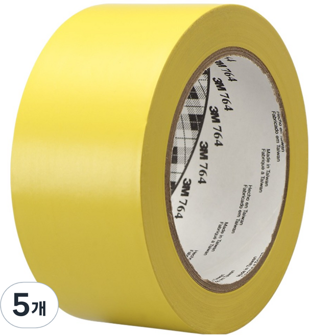 쓰리엠 바닥 라인 764 테이프 노랑 50.8mm x 32.9m, 5개