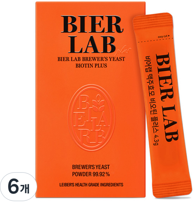 비어랩 맥주효모 비오틴 플러스 14p, 60.2g, 6개