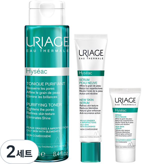 유리아쥬 이제악 토너 250ml + 뉴 스킨 세럼 40ml + 5ml 세트, 2세트