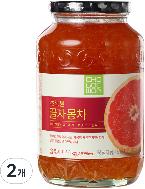 초록원 꿀자몽차, 1kg, 1개입, 2개