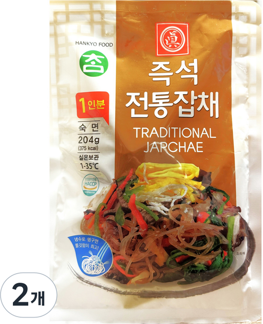 진표당면 즉석전통잡채, 2개, 204g