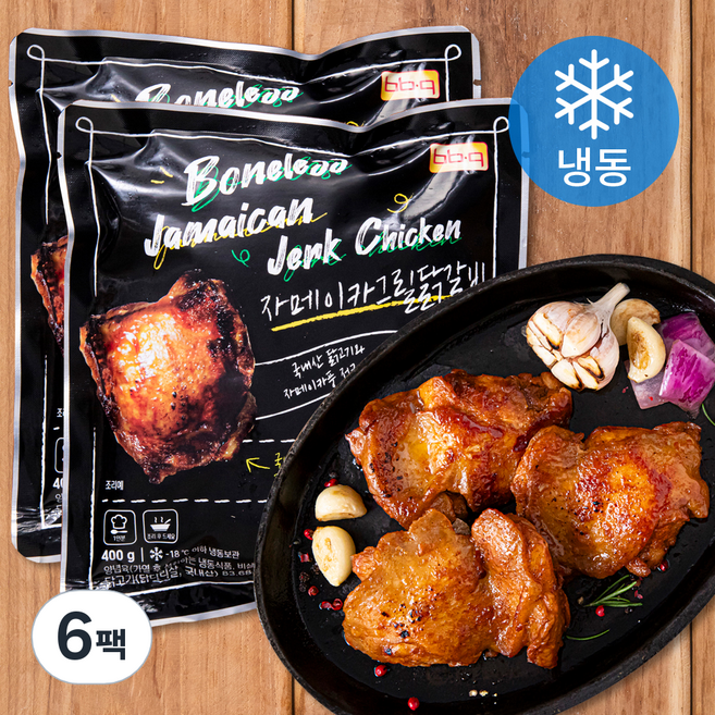 비비큐 자메이카 그릴 닭갈비 (냉동), 400g, 6팩